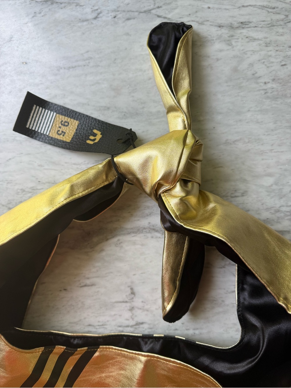 ADIDAS x AVAVAV Rare Gold and Black Hobo Shoulder Bag - Picture 6 of 9